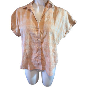 Women's PATAGONIA Shirt, Small, Orange and White